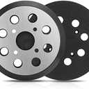 Gnellkoor 2 Pack 5 Inch 8 Hole Orbital Sander Pads Compatible with Ridgid R2501 R2600 R2601 R8606 Random Orbit Sander Replacement Hook and Loop Metal Backing Pad Parts # 300527002