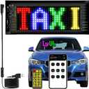 Light Signs for Car,Programmable LED Sign,Flexible Digital Sign,Control by Bluetooth APP, DIY Design Light Color,Animations,Text,Graffiti