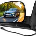 SCITOO Driver Side View Mirror Fit For Chevy For Blazer, S10 1994-1997 & For GMC Jimmy, Sonoma Isuzu For Hombre & For Oldsmobile For Bravada Manual Fold adjustment Exterior Mirror GM1320127