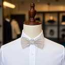 OCIA Mens Pre-tied Solid Bowtie Adjustable Formal Tuxedo Bow Tie for Wedding Party (Gray)