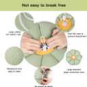 Cat Cone Collar,Cute Waterproof Cat Recovery Collar,Anti-Bite Lick Wound Healing Safety Elizabethan e Collar for Cats,Green Flower All-Season Style, Large
