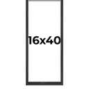 16x40 Shadow Box Frame Contemporary Black | 3/4" Depth of Usable Space| Interior Size 16x40 or 40x16 Inches| UV Resistant Acrylic, Acid-Free Backing, Wall Hangers | Made in USA