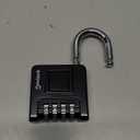 Combination Lock for Outdoor & Indoor | Heavy Duty, Weatherproof, 4-Digit Security | Padlock for Lockers, Gates, Fences, Sheds, Storage | 1-Pack, Black