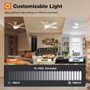 addlon Ceiling Fans with Lights, 42 Inch Low Profile Ceiling Fan with Light And Remote Control, Flush Mount, Reversible, 3CCT, Dimmable, Quiet, White Small Ceiling Fan for Bedroom Indoor/Outdoor Use