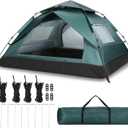 34 Person Dome Camping Tent, Instant Setup Waterproof Tent with Rainfly, 5000MM PU Floor, Breathable Ventilation, Easy Set Up Tent for Camping, Backcountry & Backyard