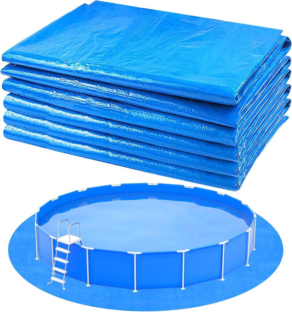 11Ft Round Pool Ground Cloths Swimming Pool Ground Cloth,Round Pool Liner Pad for 10ft Above Ground Swimming Pool,Heavy Duty Pool Ground Mat Protector to Prevent Puncture Pool Ground Tarp (11 inch diameter)