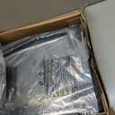 Furnulem Nightstand with 3 Drawers and 2-Tier Shelf, Fabric Small Dresser Organizer Vertical Storage Tower for Bedroom, Closet, Hallway, Nursery, End Table Side Furniture, Sturdy Steel Frame, Wood Top (Rustic Brown)