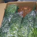 Waipfaru Fake Hanging Fern Plants Outdoor - 2 Pack UV Resistant Artificial Outdoor Hanging Plants, Realistic Faux Greenery Fern for Patio Front Porch Garden Home Decor