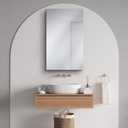 14.8 x 25.6 Stainless Steel Medicine Cabinet with Mirror Door, 14.8W x 25.6H x 4.5D inches