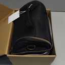 Waxed Canvas Lunch Cooler Bag for Men, Insulated Lunch Box with Two Compartment, Small Soft Cooler Lunch Bags with 2 Ice-Packs, 10.5L Leakproof Lunchbox for Work, Camping, Beach and Road Trips (Black)