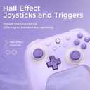 AKNES 8Bitdo Ultimate 2C Wireless 2.4G Controller for Windows PC and Android, Gamepad with Hall Effect Joysticks and Hall Triggers, 1000Hz Polling Rate, Remappable L4/R4 Bumpers - Purple