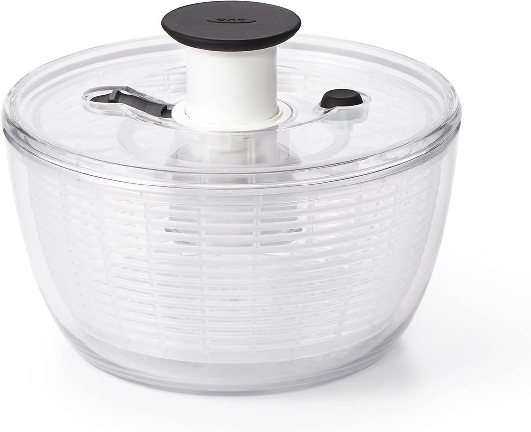 OXO Good Grips Little Salad & Herb Salad Spinner, Fruit Washer and Lettuce Spinner (Small, White)