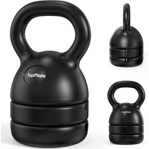 TopMade Adjustable Kettlebell Weights Set Cast Iron Exercise Fitness Kettle Ball Grip 12lb Free Weight Men Women Kettlebells for Home Gym Workout Ballistic, Core,Strength Training