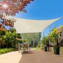 18' x 22' Rectangle Sun Shade Sails Canopy UV Block for Patio Deck Pergola Yard Lawn Outdoor Activities (Beige)
