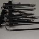 Space Saving 6 Tier Pant Hangers, Anti-Slip, Stainless Steel, 2 Pack, Black