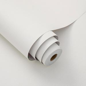 24"x393" White Grasscloth Peel and Stick Fabric Textured Contact Paper Linen Wallpaper Vintage Matte Frosted Waterproof Flax Seagrass Wallpaper for Bedroom Bathroom Kitchen (Off-White)