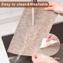 Placemats Set of 6 Washable Indoor/Outdoor Vinyl Place Mats for Dining Table Durable Non-Slip Heat Resistant PVC Weave Table Mats Gray