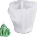 2 x Halloween Candle Molds, Silicone Ghost Candle Moulds 3D Ghost Shape Molds for DIY Crafts Haunted House Wedding Party Decor Halloween Resin Stencil for Soap Candy Chocolate