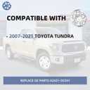 18 inch Chrome Silver Wheel Skins for 2007-2021 Toyota Tundra Fits Factory Steel Wheels 42601-0c041, 5 Spoke Snap on Hubcaps Wheel Covers 4 Pack