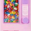 YOBRO Candy Dispenser, Cute Vending Machine for Desktop, Manual Candy Machine, Dispense Mini Candies, Birthday&Christmas Gift for Girls, Gift for Friends Girlfriends (Pink)