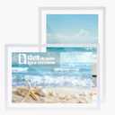 DLQuarts 13x19 Floating Picture Frame for 11x17/11x14 Photos, 2-Pack Solid Wood Double Plexiglass Wall Art Frames, Any Size Photo up to 13x19 Display, White