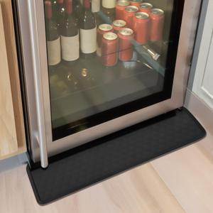 Refrigerator Mat, 27" L x 6" 1/2 D Washing Machine Spill Liner, Drip Tray and Leak Catcher Mat, Fridge Mat Prevent Water Leakage and Floor Damage from Elecrical Equipment Heavy Duty Black