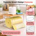 Trash Bag Dispenser with Front Opening, Stackable Garbage Bag Holder for Kitchen & Home, Fits 1 Gallon Bags, Includes Reusable Gloves, Adhesive Anti-Slip Pads & 15 Trash Bags–Large Organizer