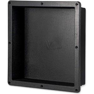 Shower Niche Insert Tile Ready, Black Recessed Bathroom Niche for Shower Wall, 15.65" L x 15.65" W x 4" D Shower Shelf for Inside Shower, Shampoo & Toiletries Storage, Easy to Installation Never Leak