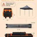 10 x 10 x 52 Inch Tent Bag Replacement Part, Canopy Bag Tent Storage Bag Designed for 10 x 10 Pop-up Tents, Comes with Handles and Rollers for Easy Carrying, 800D Waterproof Oxford Fabric