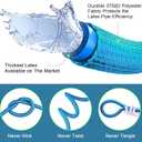 Expandable Garden Hose 50 ft Water Hose with 10 Function Spray Nozzle, Lightweight Flexible Hose with 3/4 Inch Solid Fittings and 4-Layer Latex Core, 50ft Retractable Stretch Hose (Blue)