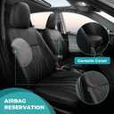 RAV4 Seat Covers for Toyota RAV 4 2013 2014 2015 2016 2017 2018 Gas XLE SE Limited Platinum Adventure (not for LE & Hybrid) Faux Leather Car Seat Covers Full Set - Black