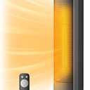 PELONIS Oscillating Ceramic Tower Indoor Space Heater for Home with Oscillation, Programmable Thermostat & ECO Mode, 12H Timer & Remote Control, Safety Protection, 23 Inches, 1500W, PHF15RSAPH23