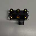 Set of 1 FD480 Ignition Coil Pack & 6 PCS Spark Plugs with Wire Set Compatible with Mazda B3000 Ford Mustang Ranger Mountaineer 1900-2011 2.5L 3.0L 3.2L 4.0L V6 Replacement for DG452 FD490