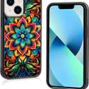 Mandala Flower Designed Phone Case for iPhone 13 Mini Protective Cover Soft TPU Slim Shockproof Limited Boho Phone Case for Teen Girls and Boys, Women and Men