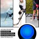 Deekin 6 Pcs Ice Hockey Puck Glow in The Dark Pucks Floor Party Pucks Bulk Street Hockey Puck for Adults Outdoor Gifts Practicing & Training (Blue)