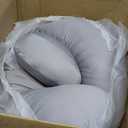 Momcozy Cooling Pregnancy Pillow,Original F Shaped Maternity Pillow for Pregnant Women with Adjustable Wedge Pillow, Full Body Support Pregnancy Pillows for Side Sleeping with Velvet Cover, Light Grey