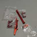 Aluminum Front Rear Bumper & Trailer Hook Compatibke with MN Model MN128 MN-128 1/12 RC Car (Red)