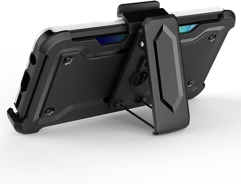 Military Grade Shockproof Phone Case for Moto G 5G 2023 with Screen Protector, Built-in Kickstand, Holster, Belt Clip