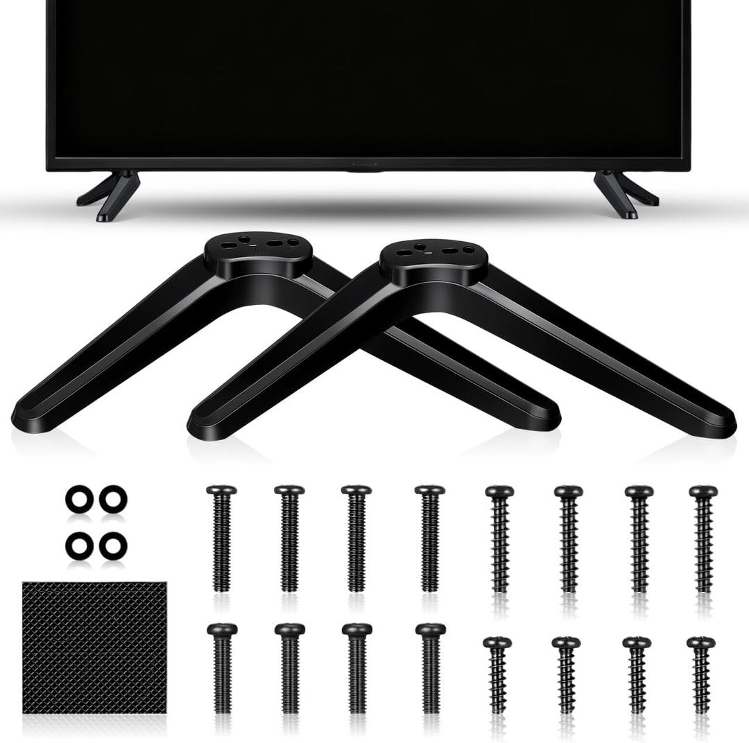 PRETYZOOM Tv Stand for 32-55 Inch Tvs Tabletop Mounting Bracket with Screws Compatible with Tc Brackets Stable Non-Slip Base Easy Installation 8.26X2.36X1.18 Inches