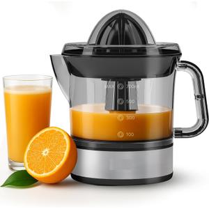 Upgraded Orange Juicer, Stainless Steel Citrus Press for Effortless Orange & Lemon Juice, Portable & Easy Clean, Essential for Healthy Juicing, Black