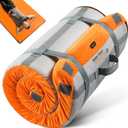 4 INCH Extra Thick Memory Foam Camping Mattress, 30D Foam Camp Pad for Car Tent Cot, Roll Up Mattress for Guests Sleepovers RV Truck Camper (Twin XL: 80*38*4", Honey Orange)