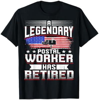 Retired Postal Worker Mailman Retirement T-Shirt, Size S