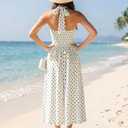 Lingswallow Women Vintage Polka Dot Dress - Retro Tea Party & Cocktail Dress for Wedding Guest, and Casual Wear (M)