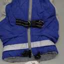 FUAMEY Dog Coat for Medium Dogs,Waterproof Dog Winter Jacket with Harness Built in Puppy Cold Weather Coats Reflective Pet Vest with Zipper Warm Fleece Dogs Snowsuit Windproof Blue M (M(chest:21in))