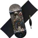 Pro Fingerboard 34mm Wooden Board Professional Finger Skateboard Trucks CNC Swirl Wheels (Dragon)