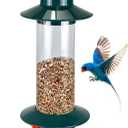 Squirrel Proof Bird Feeders for Outdoor: 4.8LB Large Capacity Hanging Bird Feeder, Weight-Activated Mechanism Wild Bird Feeders, Chew-Proof Metal Birdfeeder for Finch Cardinal Chickadee