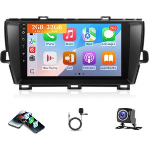 Leadfan Car Stereo Radio for Toyota Prius 2010-2015 Upgrade 9 Inch Touchscreen Android Head Unit Apple Carplay Android Auto for Toyota Prius GPS SWC WiFi Bluetooth+Backup Camera (Fit JBL Version)