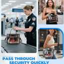 Clear Tote Bag Stadium Events Transparent Clear Purse for Women Thick PVC Shoulder Bag with Guitar Strap for Concert