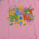 Happy Holi Indian Dancing Spring Holi Festival Of Colors T-Shirt, Pink, Small