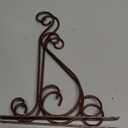 KABB Hanging Plant Bracket, 2 Pcs 10" Iron Decorative Wall Hanger Hooks for Hanging Plants Flower Baskets Bird Feeders Wind Chimes, Indoor Outdoor Rustic Home Decor, Coffee Color